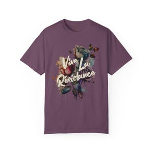 Vive La Résistance Shirt, Comfort Colors® Shirt, Feminist Shirts, Resist Shirt, Democrat Shirt, Women's Rights Shirt, Reproductive Rights Berry