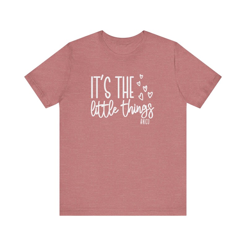 Son las pequeñas cosas, camiseta de enfermera de la UCIN, camiseta de NNP de la UCIN, camiseta de enfermera neonatal, camiseta de enfermera de bebé, camisetas lindas de lactancia, camiseta de enfermera de prematuro Heather Mauve