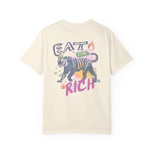 Eat The Rich Shirt, Anti Capitalism Shirt, Anti Billionaire Shirt, Anti Capitalist Tee, Tax The Rich Tiger Shirt, People Over Profit Tshirt imagem 5