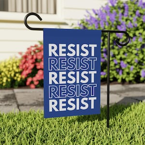 Resist Garden Flag, Protest Flags, Democrat Garden Flag, Leftist Garden Flag, Anti-Maga Garden Flag, Liberal Garden Flag, FDT Yard Flag