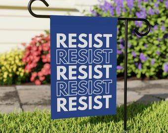 Resist Garden Flag, Protest Flags, Democrat Garden Flag, Leftist Garden Flag, Anti-Maga Garden Flag, Liberal Garden Flag, FDT Yard Flag