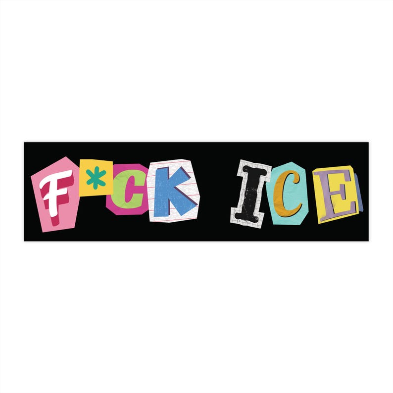 FCK ICE Car Magnet, Abolish ICE Bumper Sticker, Anti-Ice Car Magnet, Resistance Sticker, Democrat Decal, Pro Immigration Magnet, Liberal image 3
