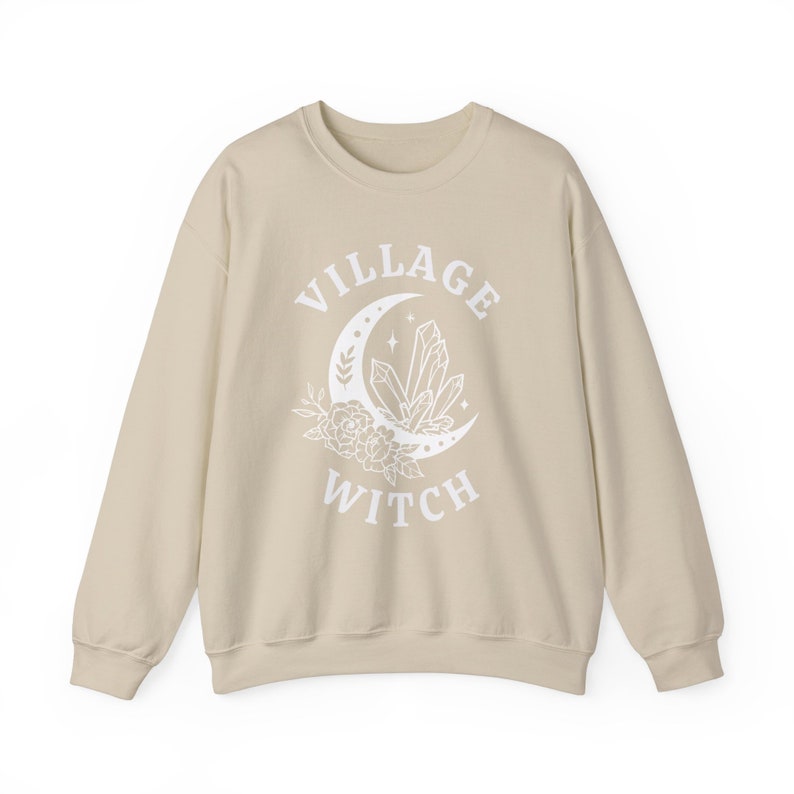 Village Witch Sweatshirt, Witchy Sweatshirt, Fall Sweatshirt, Halloween Sweatshirt, Coven Gifts, Salem Sweatshirt, Witchcore Clothing Sand