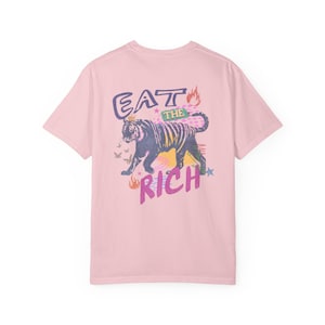 Eat The Rich Shirt, Anti Capitalism Shirt, Anti Billionaire Shirt, Anti Capitalist Tee, Tax The Rich Tiger Shirt, People Over Profit Tshirt Blossom