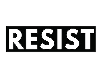 Pegatina para parachoques "Resistir", pegatina para parachoques "La Resistencia", calcomanía demócrata, pegatina para parachoques izquierdista, pegatina para parachoques FDT, pegatina para parachoques anti-Trump
