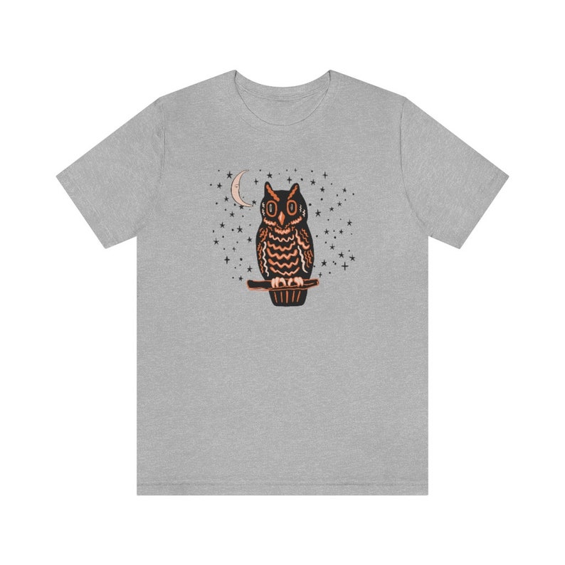 Halloween Owl Shirt, Owl Shirt, Retro Halloween Shirt, Witchy Clothing, Witch Aesthetic, Vintage Halloween T-Shirt, Fall Apparel, Autumn Tee Athletic Heather