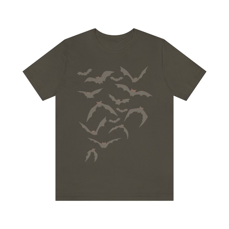 Bats Shirt, Halloween Bat Shirt, Fall Apparel, Nu Goth Tshirt, Spooky Season Shirts, Vampire Bat Shirt, Gothic Clothing, Autumn Clothes Army