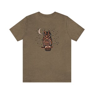 Halloween Owl Shirt, Owl Shirt, Retro Halloween Shirt, Witchy Clothing, Witch Aesthetic, Vintage Halloween T-Shirt, Fall Apparel, Autumn Tee image 7