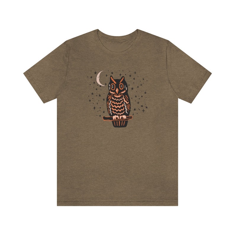 Halloween Owl Shirt, Owl Shirt, Retro Halloween Shirt, Witchy Clothing, Witch Aesthetic, Vintage Halloween T-Shirt, Fall Apparel, Autumn Tee image 7