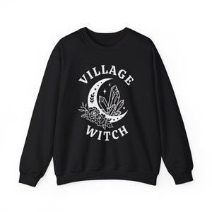 Village Witch Sweatshirt, Witchy Sweatshirt, Fall Sweatshirt, Halloween Sweatshirt, Coven Gifts, Salem Sweatshirt, Witchcore Clothing image 7