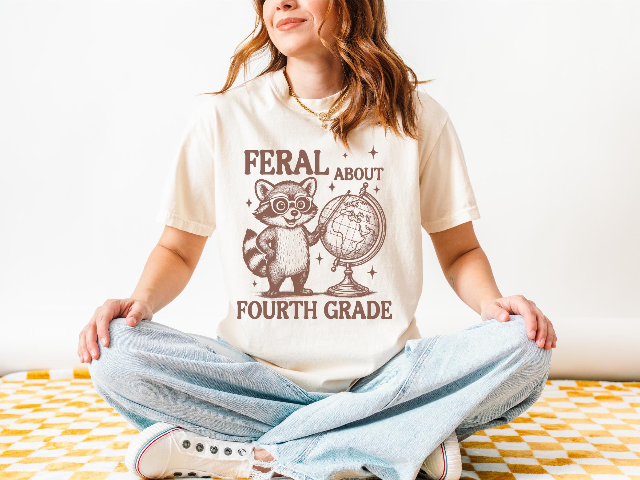 Feral About Fourth Grade Shirt, Comfort Colors Teacher Shirt, Raccoon Teacher Shirt, Funny Teaching Shirt, Fourth Grade Teacher Shirt