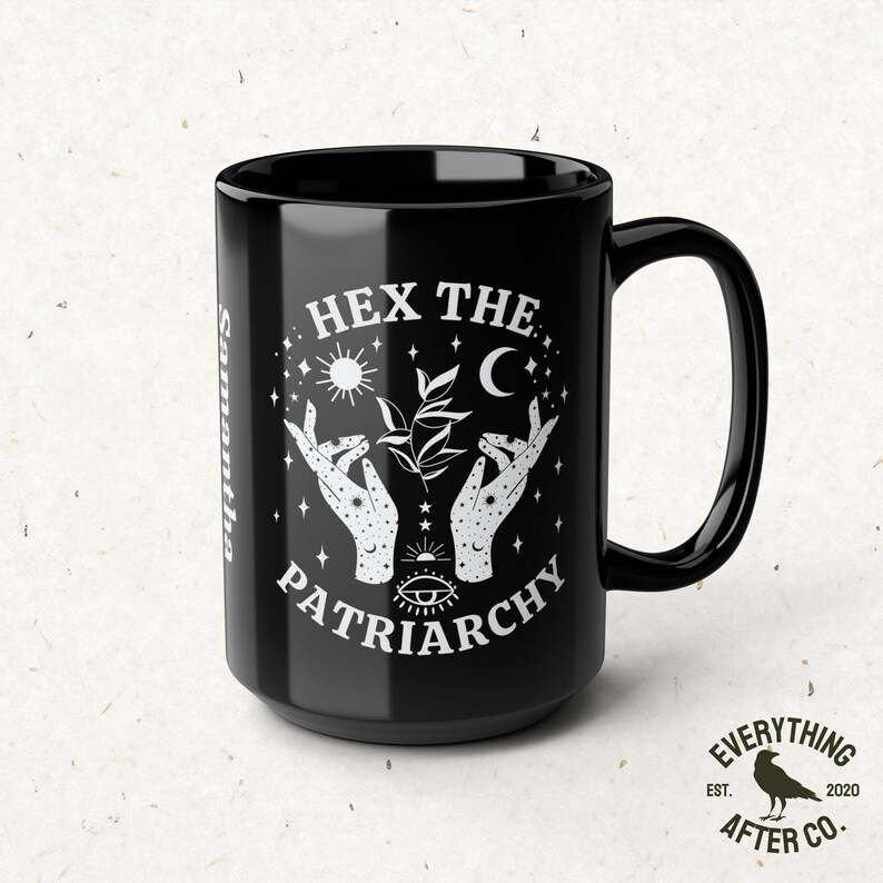 Hex The Patriarchy Mug, Feminist Mug, Liberal Halloween Mugs, Witchy Coffee Mug, Fall Mug, Witch Mugs, Democrat Gifts, Funny Feminism Mugs image 5