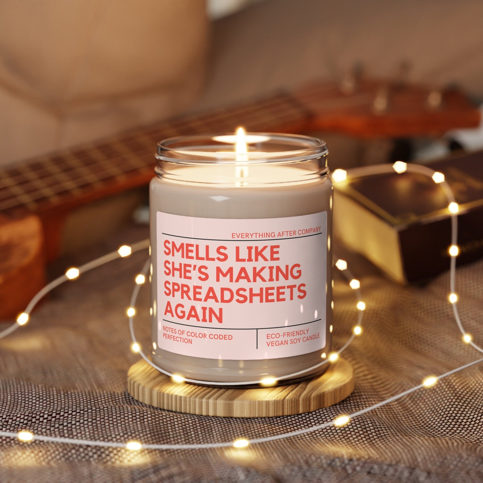 Smells Like She's Making Spreadsheets Again, Accounting Candle
