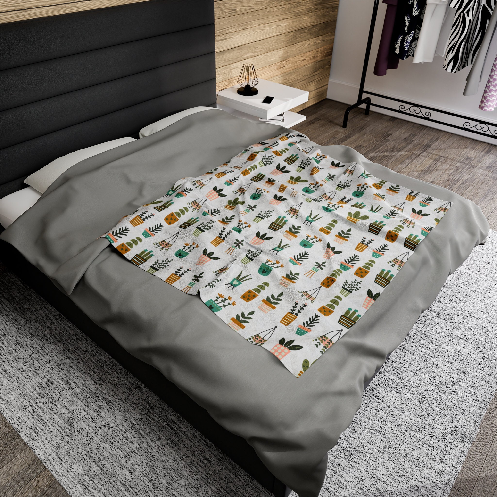 Hahafelt Gardening Lover's Blanket - 60x50 Inch Flannel Throw Gift For Mom, Plant Enthusiasts