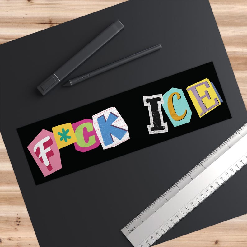 FCK ICE Car Magnet, Abolish ICE Bumper Sticker, Anti-Ice Car Magnet, Resistance Sticker, Democrat Decal, Pro Immigration Magnet, Liberal image 5