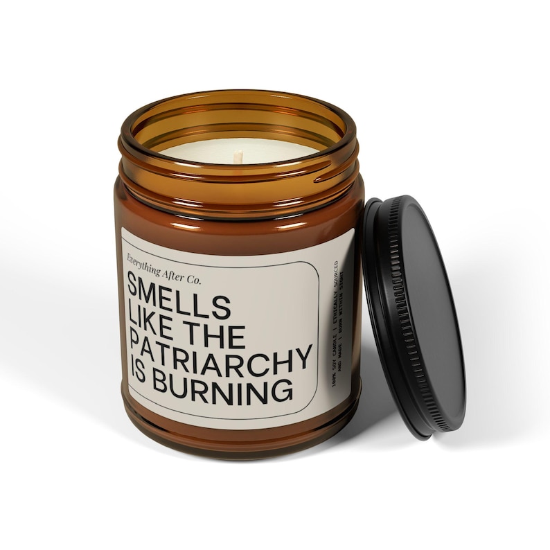 Smells Like The Patriarchy Is Burning Candle, Feminist Gifts, Women's Rights Candle, Smash The Patriarchy, Reproductive Rights, Girl Power image 8