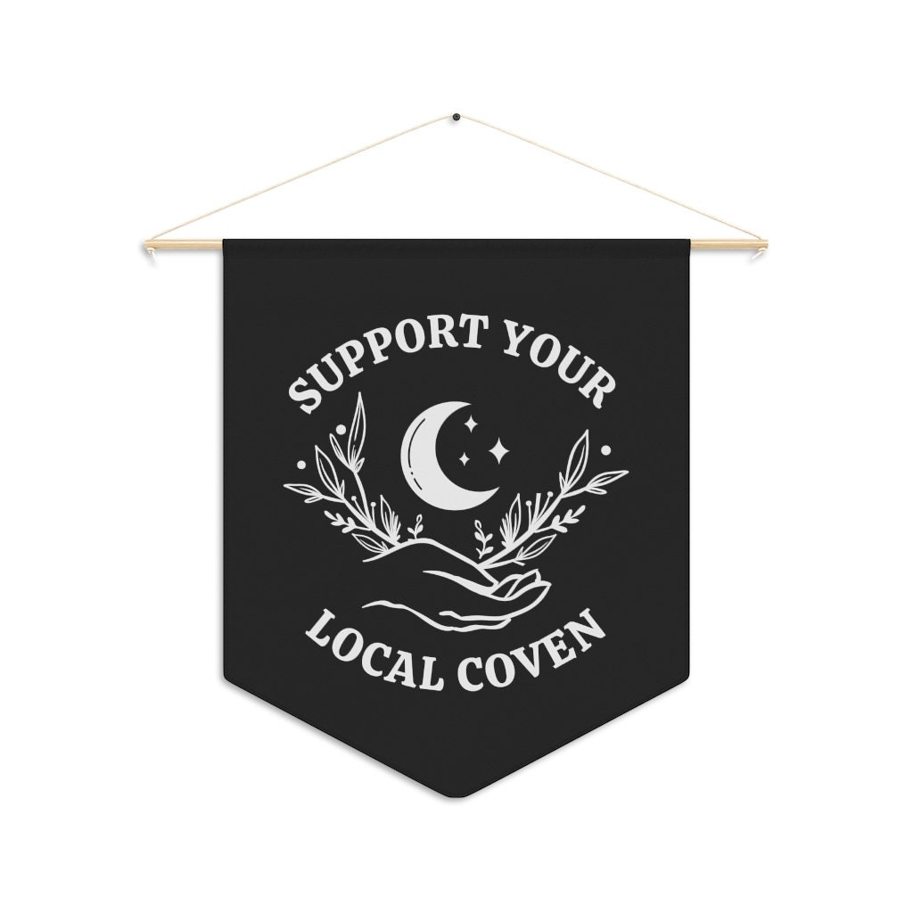 Support Your Local Coven Witch Wall Hanging Dark Aesthetic - Etsy