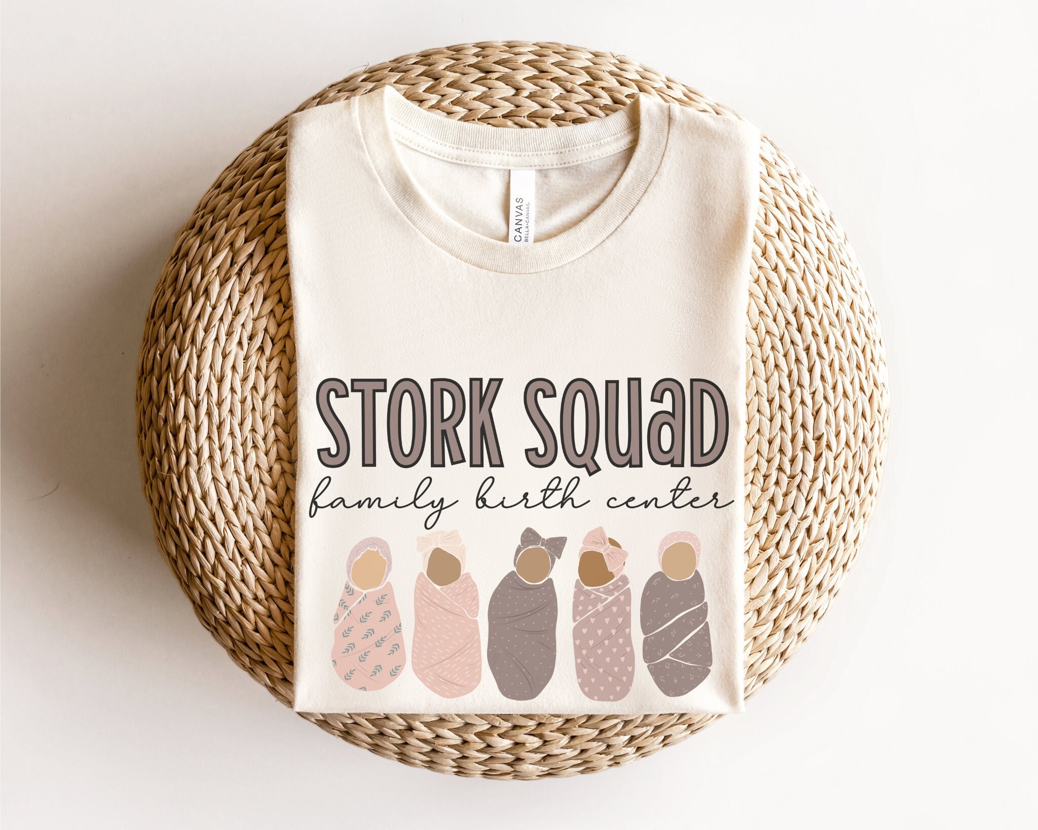 Stork Squad Shirt, Family Birth Center Shirt, Labor and Delivery Nurse Shrt, Postpartum Nurse Shirt, Nursing Team Shirts, Mother-Baby Tech