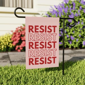 Resist Garden Flag, Protest Flags, Democrat Garden Flag, Leftist Garden Flag, Anti-Maga Garden Flag, Liberal Garden Flag, FDT Yard Flag