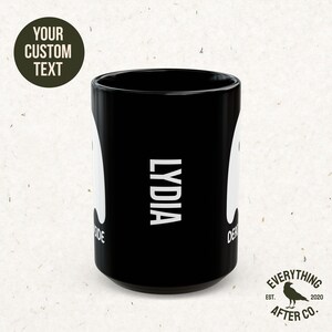 Taza "Muerto por dentro", taza de café fantasma, taza divertida de Halloween, taza de humor negro, taza de nihilismo, tazas de temporada espeluznante, taza de otoño, tazas de café emo imagen 3