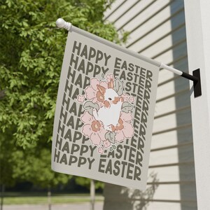 Easter Garden Flag, Easter Welcome Flag, Bunny Garden Flag, Rabbit Home Decor, Bunny Rabbit Yard Flag, Holiday Garden Flag, Spring Flags