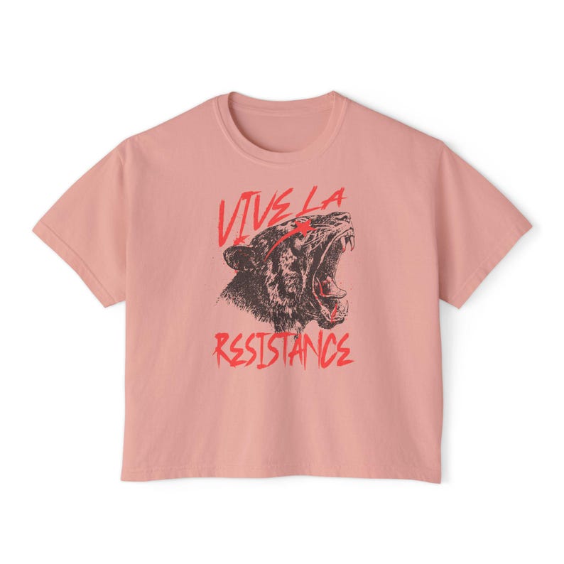 Vive La Résistance Crop Top, Feminist Boxy Tee, Resist Shirt, Feminist Cat Shirt, Smash The Patriarchy, Reproductive Rights, Social Justice image 6