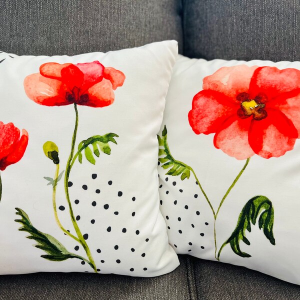 Poppy Pillows Etsy