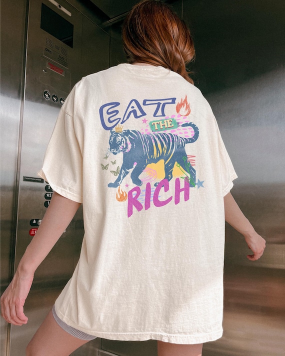 Eat The Rich Shirt, Anti Capitalism Shirt, Anti Billionaire Shirt, Anti Capitalist Tee, Tax The Rich Tiger Shirt, People Over Profit Tshirt