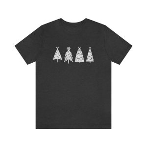 Yule Shirt, Witchy Christmas Shirt, Christmas Tree Shirt, Celestial Christmas Shirt, Minimalist Christmas Shirt, Winter Season Tee, Holidays Dark Grey Heather