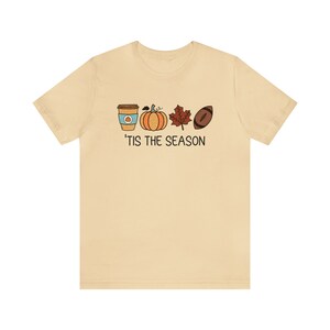 Tis The Season Shirt, Fall Apparel, Cute Football Shirts, Autumn Shirt, Pumpkin Season Shirt, Football and Pumpkins, Pumpkin Spice T-Shirt image 5