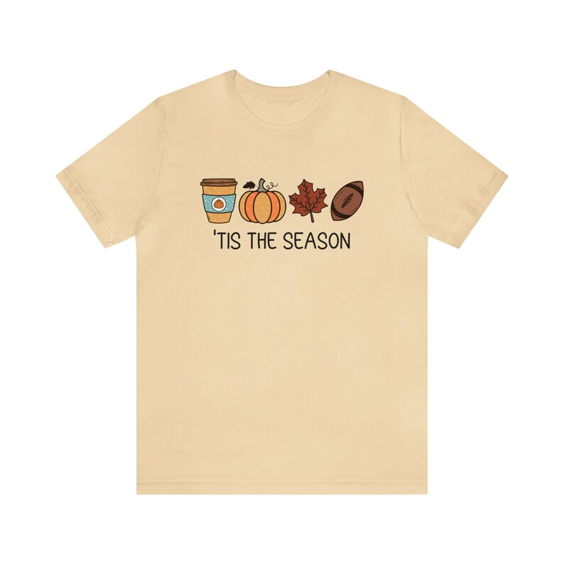 Tis The Season Shirt, Fall Apparel, Cute Football Shirts, Autumn Shirt, Pumpkin Season Shirt, Football and Pumpkins, Pumpkin Spice T-Shirt image 5
