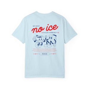 Retro Abolish ICE Shirt, Comfort Colors Shirt, Human Rights Shirt, Protest ICE Shirt, Anti-ICE Shirts, Chinga La Migra, Progressive T-Shirts Chambray