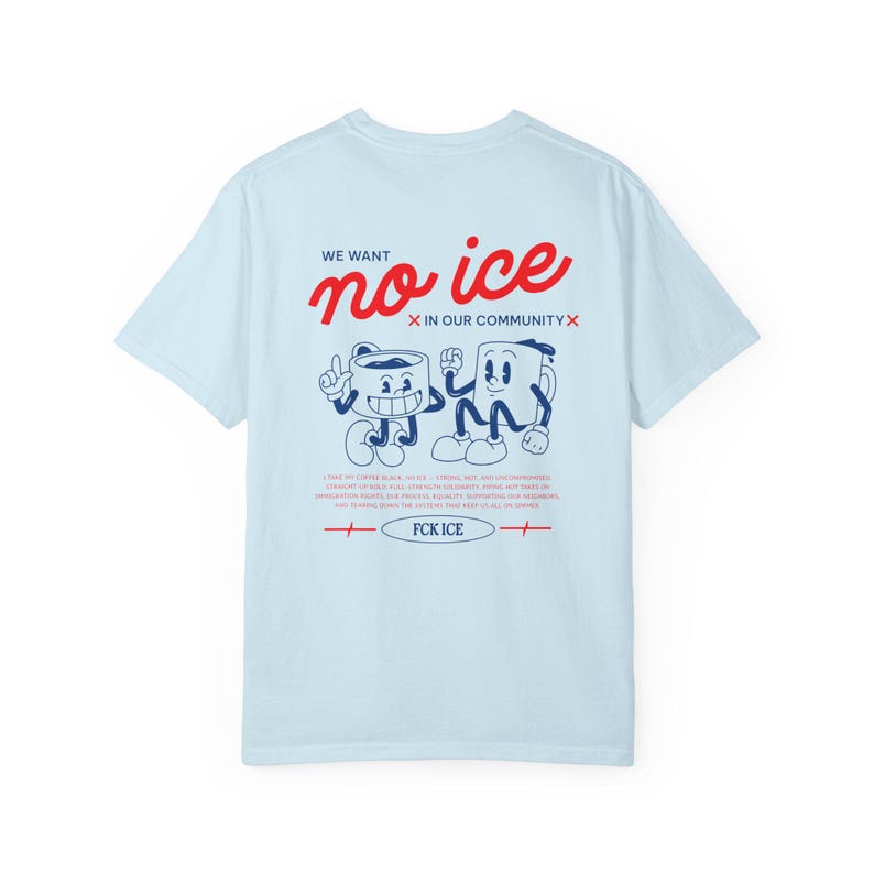 Retro Abolish ICE Shirt, Comfort Colors Shirt, Human Rights Shirt, Protest ICE Shirt, Anti-ICE Shirts, Chinga La Migra, Progressive T-Shirts Chambray