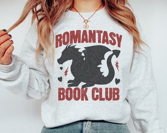 Romantasy Book Club Sweatshirt, Romantasy Sweatshirt, Bookish Sweatshirt, Fantasy Reader Gift, Funny Book Merch, Book Dragon Crewneck, Smut
