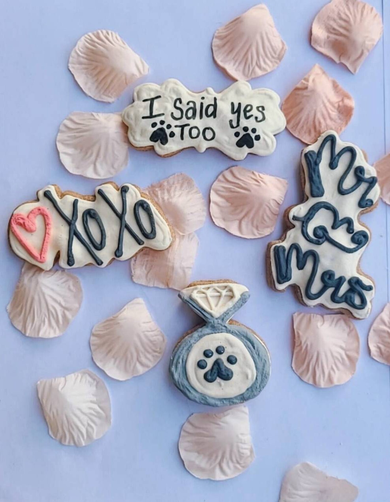 Engagement dog treats wedding dog cookies custom dog treats Etsy