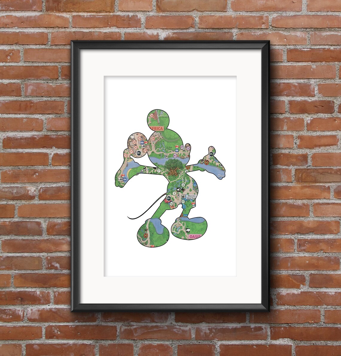 disney world print disney world map disney world poster etsy