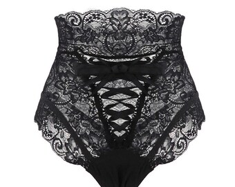 floral lace see through panties