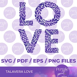 Hou van SVG Mexicaanse talavera, Valentijn cadeau Svg, sublimatie ontwerp, PNG, PDF, Instant Download, mooie SVG, Mexicaanse kunst, Valentine seizoen Svg