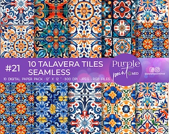 Mexican talavera seamless, talavera tiles, digital paper, digital download, digital paper pack, mexican talavera download, seamless image
