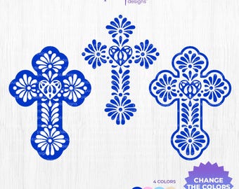 Cross talavera svg, cross decoration, baptism crosses, mexican decoration, mexican svg, digital download, svg png dxf files, talavera svg