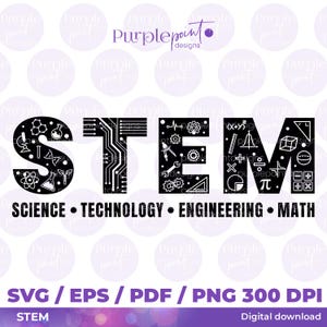 STEM SVG PNG Design, Science Technology Engineering Math, Engineering Math svg, Digital File for Shirt , Vinyl, dtf, Stem digital download