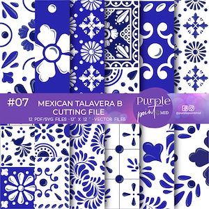 SVG Mexican talavera, svg talavera tiles, digital SVG, digital download, mexican talavera download, mexican cutting file, PDF, png file
