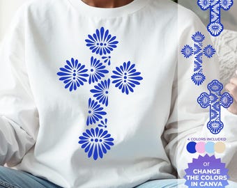 Cross talavera decoration, Cross svg, baptism crosses, mexican decoration, mexican svg, digital download, svg png dxf files, talavera art