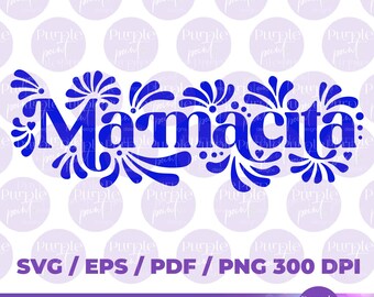 Mexican talavera Mamacita SVG, TalaveraSVG, DigitalDownload, Talavera Design PNG, Talavera decorations, Talaveraart, Mexican talavera design