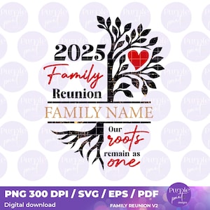 Stamboom SVG, 2025 Familiereünie Boom, Familiereünie SVG, Familiereünie shirt ontwerpen, SVGPNG, CricutSVG, Familienaam, Digitaal downloaden