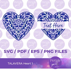 SVG Mexicaans talavera hart, Talavera SVG, direct downloaden, hartontwerp, Mexicaans talavera, Mexicaanse cultuur, Mexicaanse kunst, talavera hart.