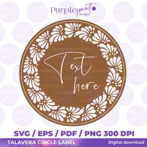 Circle talavera design SVG, Talavera SVG, Mexican talavera, Talavera decorations, svg png pdf, Mexican design, BabyShower Talavera Stencil