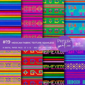 NAADLOZE Mexicaanse stof digitaal tekenen, Mexicaanse kunst downloaden, Mexicaans digitaal papier naadloos, digitale download, Mexicaanse stof textuur, tekenen