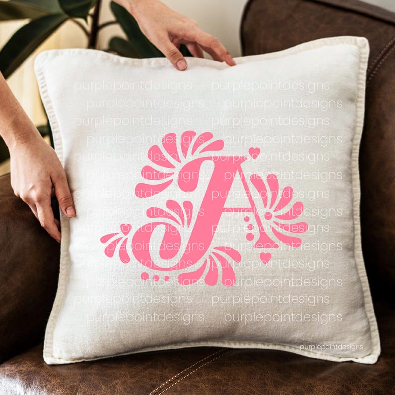 8.	Design unique projects with this cricut monogram bundle. Use alphabet svg and sublimationdesign files for initiated letters and monograme projects. Celebrate style and tradition with mexican talavera wedding and elegant fonts.