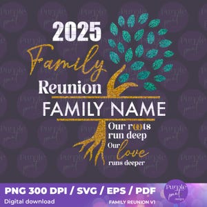2025 Family Reunion Tree, Family Tree Svg, Family Reunion Svg, Family reunion shirt designs, SvgPng, CricutSVG, Family name, DigitalDownload